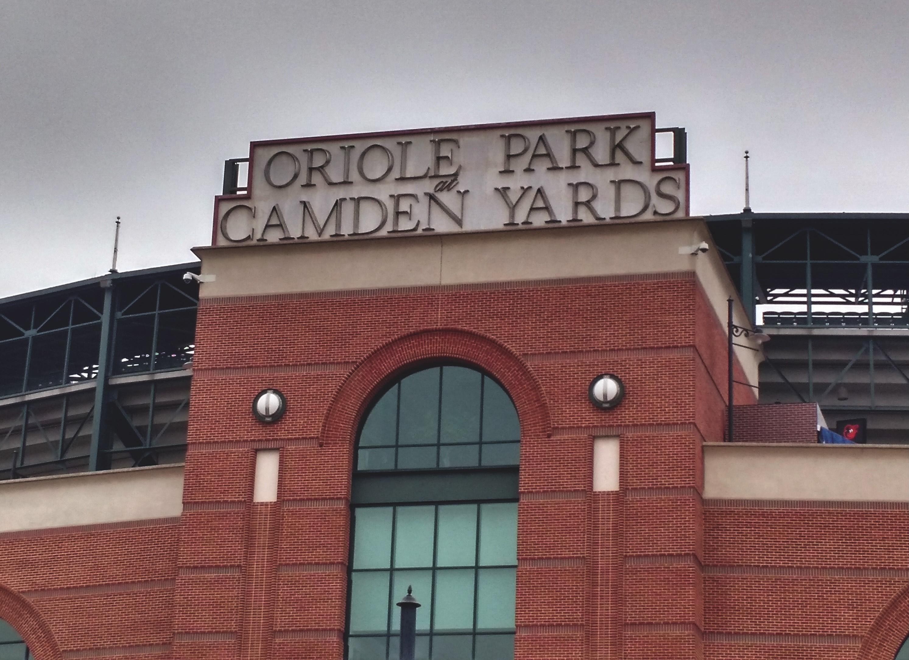 Exterior sign of "Oriole Park Camden Yards"